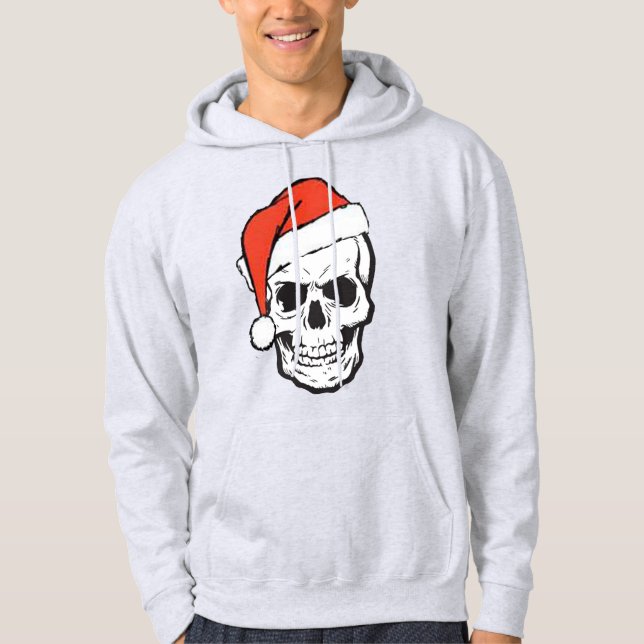 Weihnachtsmannmütze Skull Puke Joke Funny Christma Hoodie (Vorderseite)