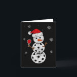 Weihnachtsmannmütze Snowman Geschenke für Weihnach Karte<br><div class="desc">Weihnachtsmannmütze Snowman Geschenke für Weihnachten Spaß Pickleball Weihnachten</div>