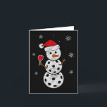 Weihnachtsmannmütze Snowman Geschenke für Weihnach Karte<br><div class="desc">Weihnachtsmannmütze Snowman Geschenke für Weihnachten Spaß Pickleball Weihnachten</div>