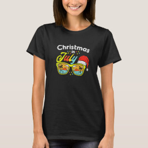 Weihnachtsmannmütze Sonnenbrille Weihnachten im Ju T-Shirt
