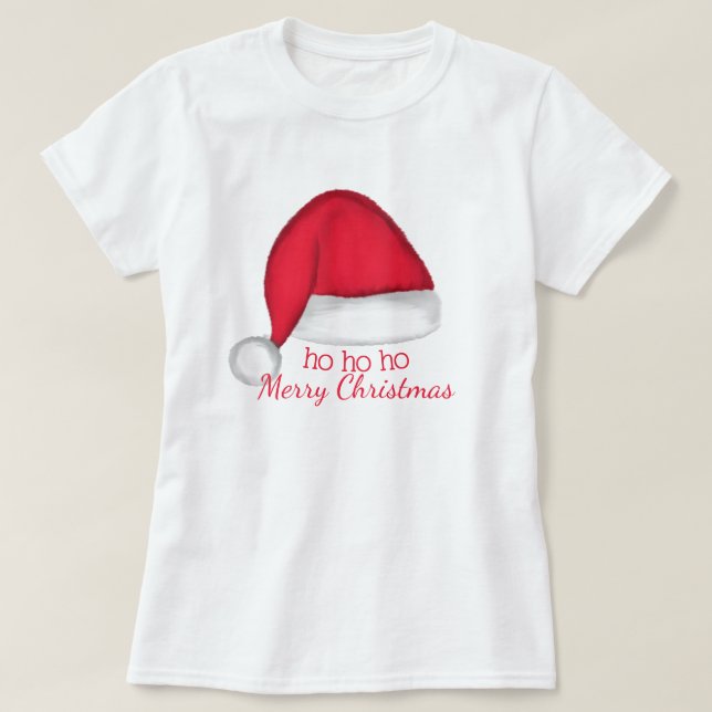 WEIHNACHTSMANNMÜTZE T SHIRT (Design vorne)