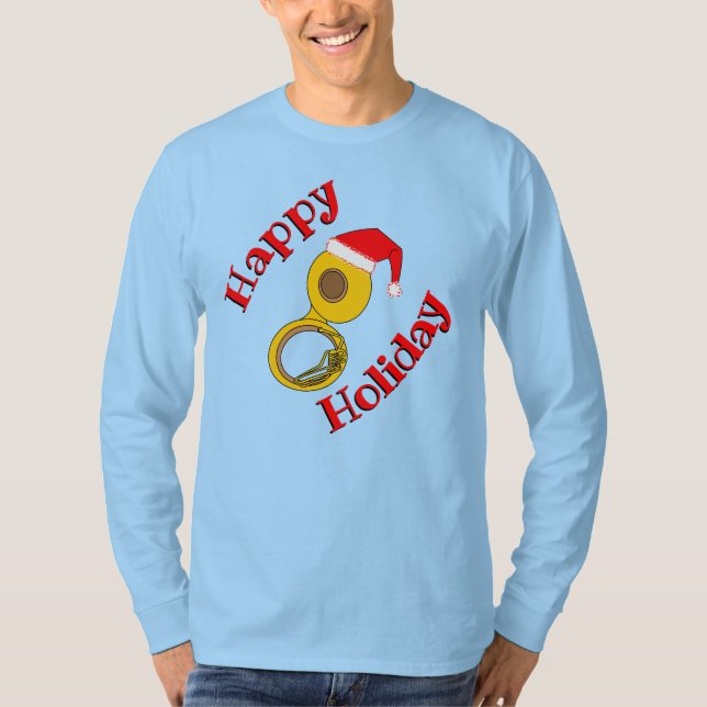 Weihnachtsmannmütze Tuba T - Shirt (Vorderseite)