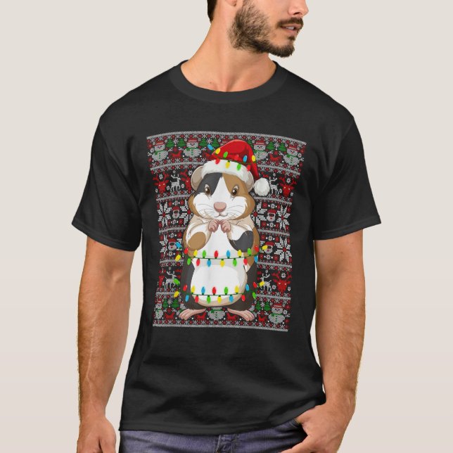 Weihnachtsmannmütze Ugge Weihnachts-Pullover Männe T-Shirt (Vorderseite)