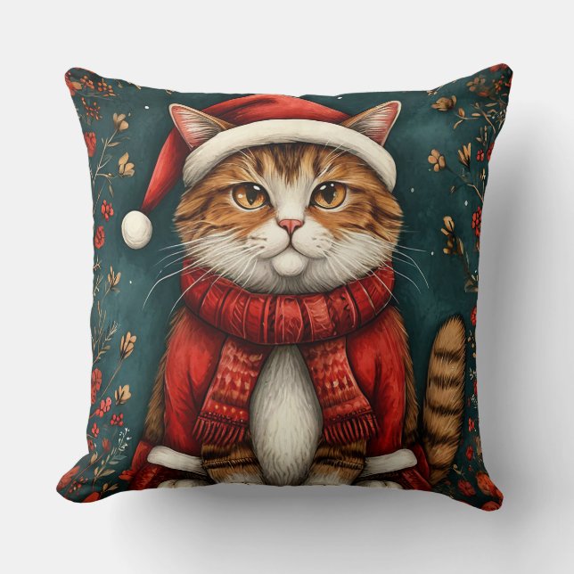 Weihnachtsmannmütze und Scarf Kissen (Vorderseite)