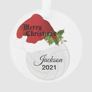 Weihnachtsmannmütze Volleyball-Design  DIREKT Ornament