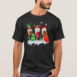 Weihnachtsmannmütze von Rotwein für Frauen X T-Shirt