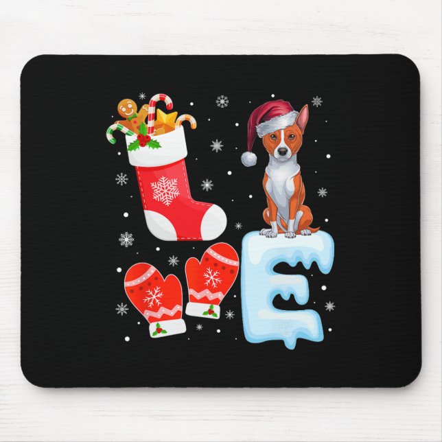 Weihnachtsmannmütze Weihnachten Strumpf Urlaub Bas Mousepad (Vorne)