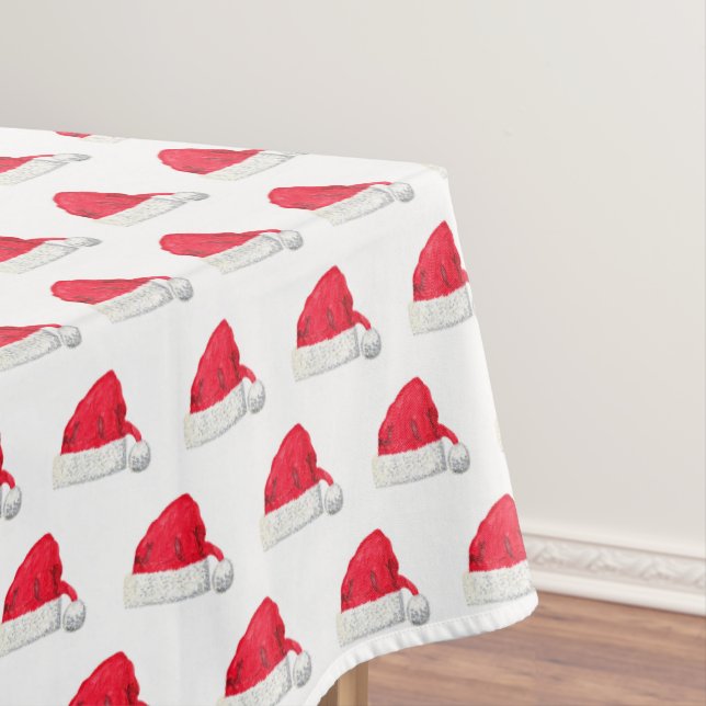 Weihnachtsmannmütze Weihnachten Winter Red Retro V Tischdecke (Beispiel)
