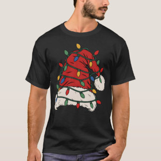 Weihnachtsmannmütze Weihnachtsbeleuchtung Männer F T-Shirt