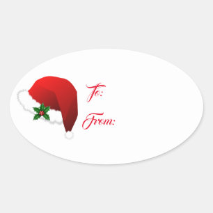 Weihnachtsmannmütze Weihnachtsfeiertag - Aufkleber