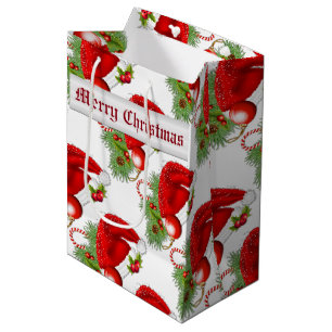 Weihnachtsmannmütze Weihnachtsgeschenktasche Mittlere Geschenktüte