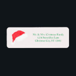 Weihnachtsmannmütze White Christmas Return Address<br><div class="desc">Machen Sie Ihren Urlaub ein wenig leichter und kommen Sie in den Weihnachtsgeist mit dieser Weihnachts-Weihnachtsmannmütze Rücksendeadresse Etikett.</div>