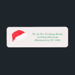 Weihnachtsmannmütze White Christmas Return Address<br><div class="desc">Machen Sie Ihren Urlaub ein wenig leichter und kommen Sie in den Weihnachtsgeist mit dieser Weihnachts-Weihnachtsmannmütze Rücksendeadresse Etikett.</div>