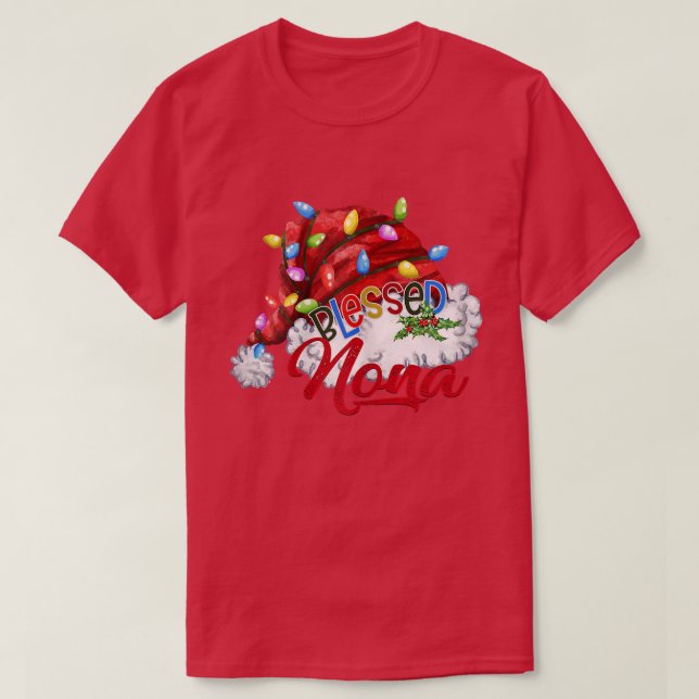 Weihnachtsmannmütze Xmas Light 8 T-Shirt (Design vorne)