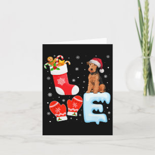 Weihnachtsmannmütze Xmas Strumpf Holiday Airedale Karte