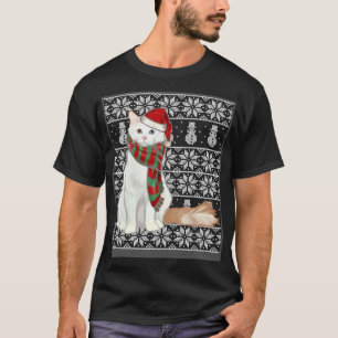 Weihnachtsmannmütze Xmas Türkisch Van Katze hässli T-Shirt