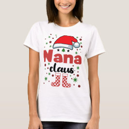 Weihnachtsmannmütze zur Ehefrau von Weihnachten Na T-Shirt