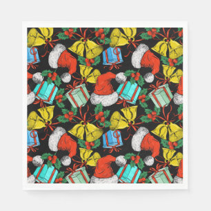 Weihnachtsmannmützen und Vorträge_GC - Papier Napk Serviette