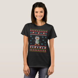 Weihnachtsmannpenguin-Weihnachtshässlicher T-Shirt