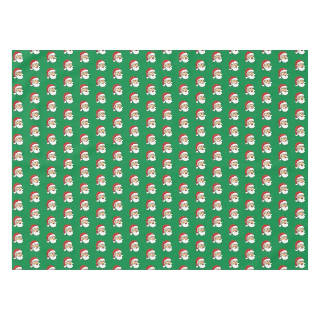 Weihnachtsmanns glückliches Gesicht Tischdecke (Vorderseite (Horizontal))