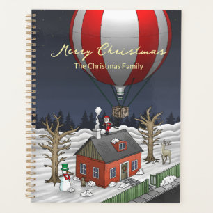 Weihnachtsmanns Heißluftballon Planer