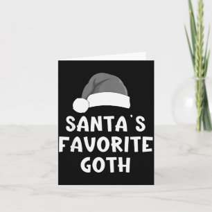 Weihnachtsmanns Lieblings-Goth-Funny-Xmas-Schlafan Karte