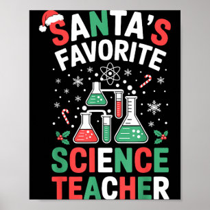 Weihnachtsmanns Lieblings-Lehrer für Naturwissensc Poster