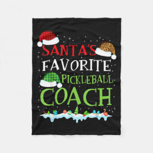 Weihnachtsmanns Lieblings-Pickleball-Trainer lusti Fleecedecke