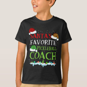 Weihnachtsmanns Lieblings-Pickleball-Trainer lusti T-Shirt