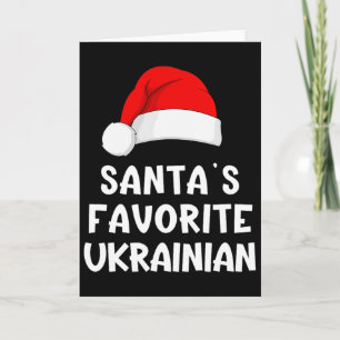 Weihnachtsmanns Lieblings-Ukrainische Lustige Pyja Karte