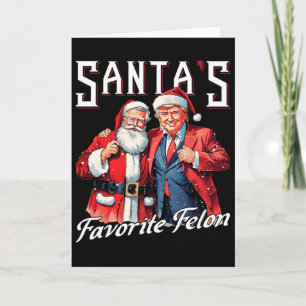 Weihnachtsmanns Lieblings-Verbrecher Santa Claus T Karte