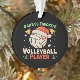 Weihnachtsmanns Lieblings-Volleyballspieler Weihna Ornament