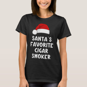 Weihnachtsmanns Lieblings-Zigarrenraucher Lustiges T-Shirt