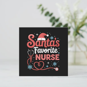 Weihnachtsmanns Lieblingskrankenschwester Weihnach Einladung