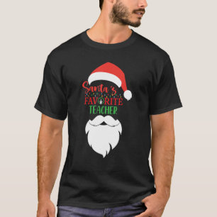 Weihnachtsmanns Lieblingslehrer zündet Weihnachts- T-Shirt