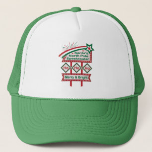 Weihnachtsmanns Retro-Marquee – Ho Ho Ho Fröhlich Truckerkappe