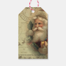 Weihnachtsmanns Welt Routenkarte Geschenkanhänger