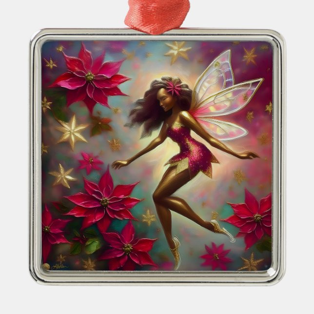 Weihnachtsmannschaft - Braun Naturhaar Ornament Aus Metall (Vorne)