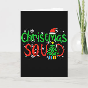 Weihnachtsmannschaft Familie Xmas Crew Männer Frau Karte