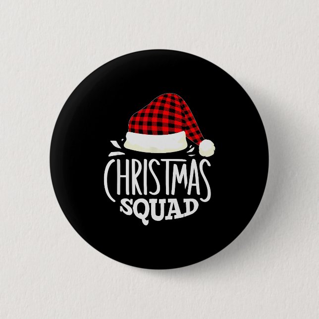 Weihnachtsmannschaft Familien-Gruppen-Matching Wei Button (Vorderseite)