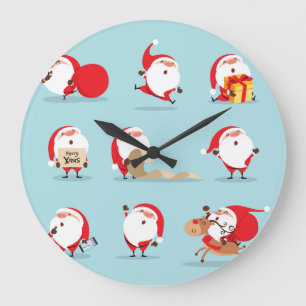 Weihnachtsmannschaft. Große Wanduhr