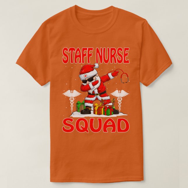 Weihnachtsmannschaft Krankenschwester Squad Reinde T-Shirt (Design vorne)