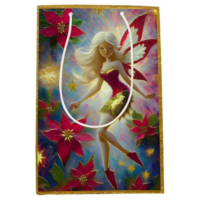 Weihnachtsmannschaft - Platinum Blonde Hair Mittlere Geschenktüte (Vorderseite)