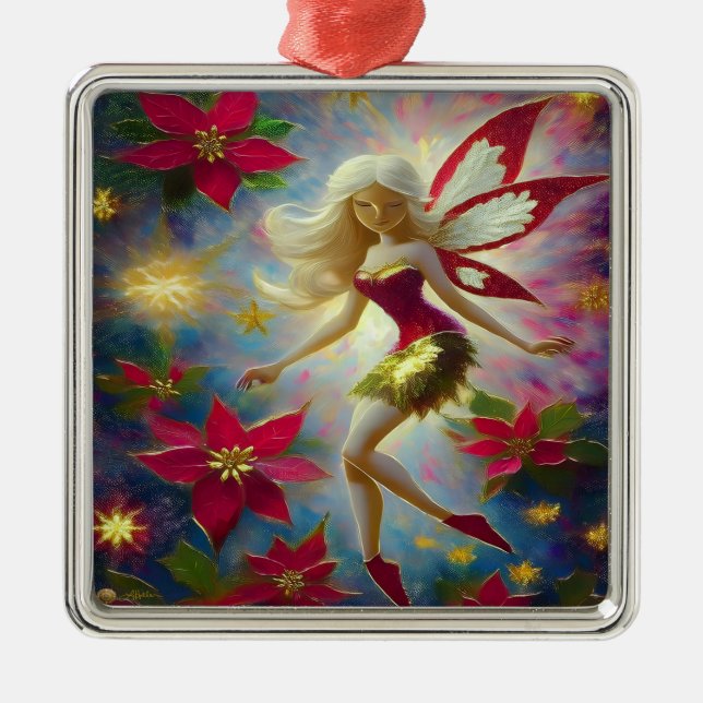 Weihnachtsmannschaft - Platinum Blonde Hair Ornament Aus Metall (Vorne)