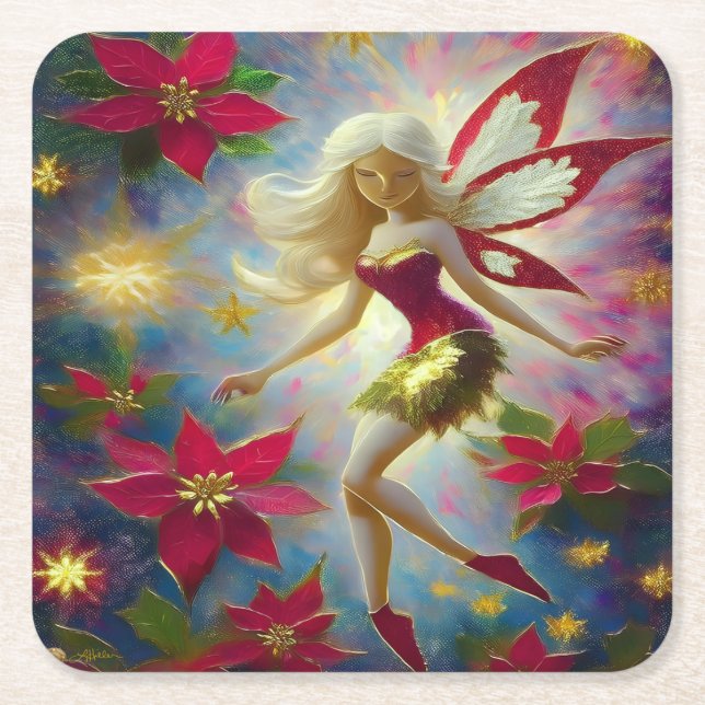 Weihnachtsmannschaft - Platinum Blonde Hair Rechteckiger Pappuntersetzer (Vorderseite)
