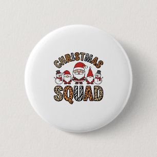 Weihnachtsmannschaft Santa Schneemann Leoparden-Dr Button