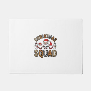 Weihnachtsmannschaft Santa Schneemann Leoparden-Dr Fußmatte