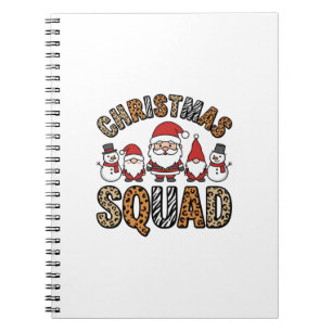 Weihnachtsmannschaft Santa Schneemann Leoparden-Dr Notizblock