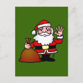 Weihnachtsmannwellenartig bewegen feiertagspostkarte