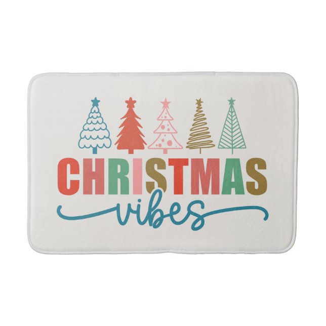 Weihnachtsmäntel - farbenfrohe Urlaubsmuster Badematte (Vorderseite)